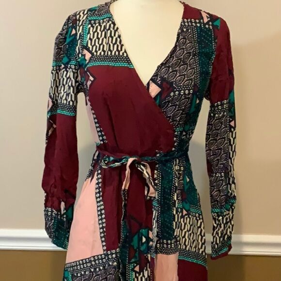 NWT New Anthropologie Virginia Wrap Maxi Dress Petite XSP - Picture 10 of 14